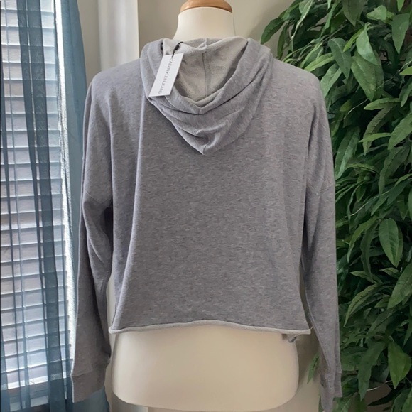 NEW CALVIN KLEIN WOMENS CROPPED HOODIE SWEATSHIRT - Picture 5 of 5
